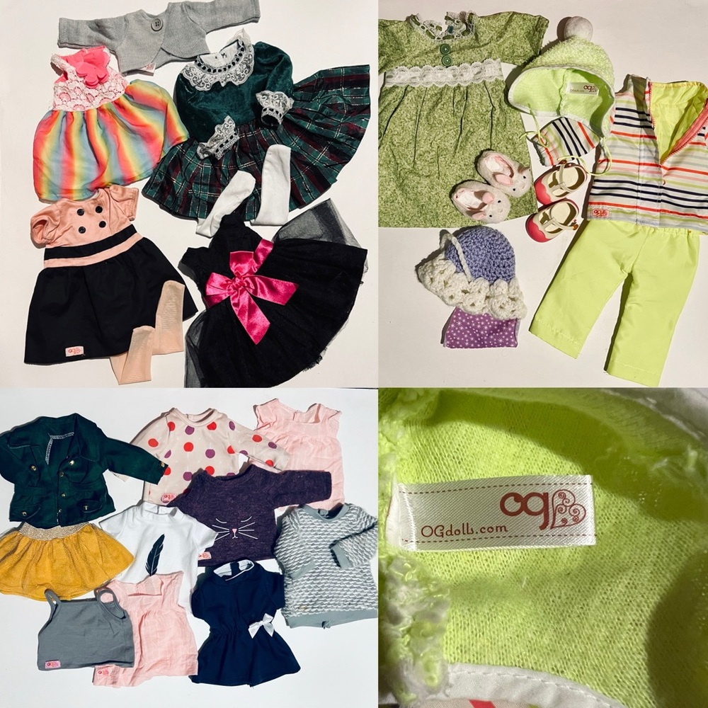 Large Lot of 27 Doll OG Clothes